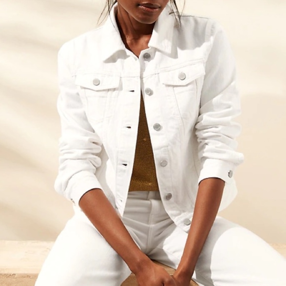 Banana Republic Essential Denim Jacket - White XS